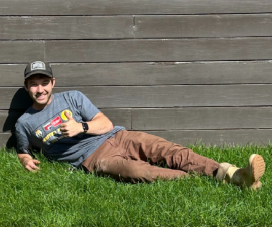 Will Jacobs, founder of Jacobs Turf, on an Atlanta lawn